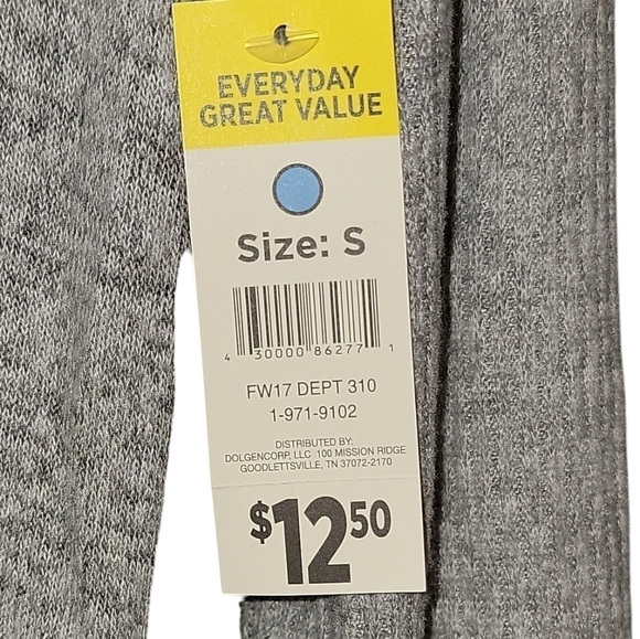 Bobbie Brooks size small gray crisscross dress long sleeve New with tags - Picture 5 of 6